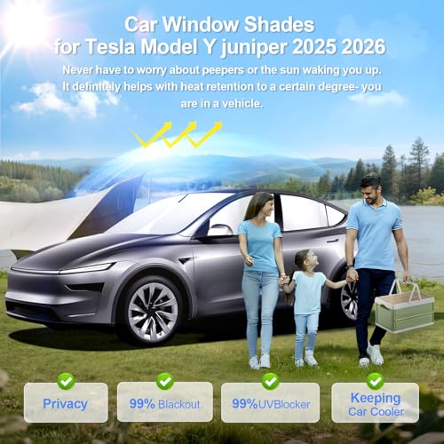 8PCS Window Shades for Tesla Model Y Juniper 2025 (for Tesla Model Y Juniper 2025-2026)