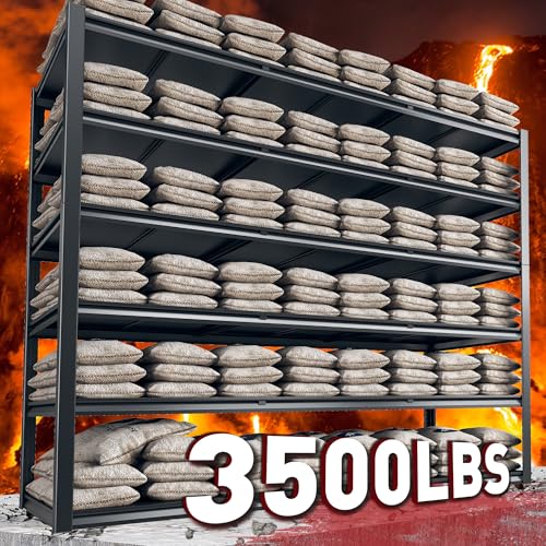 84“H Garage Shelving Heavy Duty Storage Shelves 3500 LBS Adjustable Metal Shelving Uints and Storage for Garage (6 tier-60 "Wx84 "Hx22 "D)