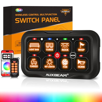 8 Gang Switch Panel Bluetooth RGB AC (8 Gang Remote Bluetooth Panel (One Side Output))