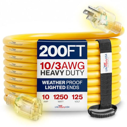 200ft Outdoor (200 FT / 10AWG / Yellow)
