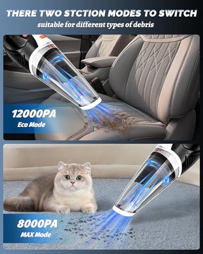 Handheld Vacuum Cordless (White Orange)