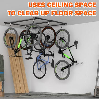 Ceiling Bike Rack for Garage (Adjustable Bracket)
