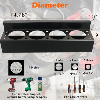 Heavy Duty Tools Organizer (Black Impact Driver Holder)