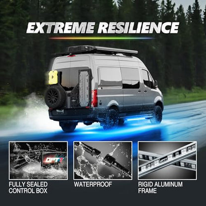 Aura Pro RGB Aluminum RV Underglow Lights with App & Remote Control (3. RV Class B & B+ / RGB)
