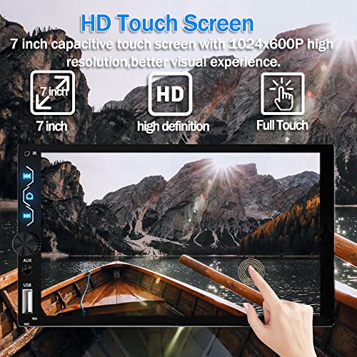 Double Din Car Stereo with Dash Cam (Apple Carplay & Android Auto + Dash Cam)