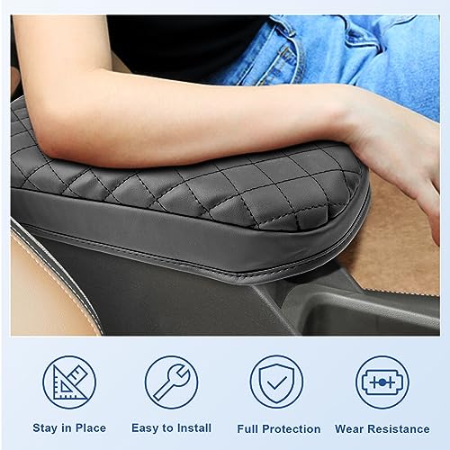 2024 2025 Trax Center Console Cover for 2024 2025 Chevy Trax Armrest Cover Middle Console Pad Arm Rest Cover 2024 Trax 2025 Accessories (Black)