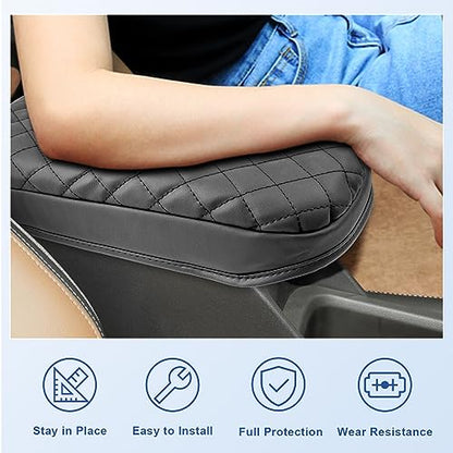 2024 2025 Trax Center Console Cover for 2024 2025 Chevy Trax Armrest Cover Middle Console Pad Arm Rest Cover 2024 Trax 2025 Accessories (Black)