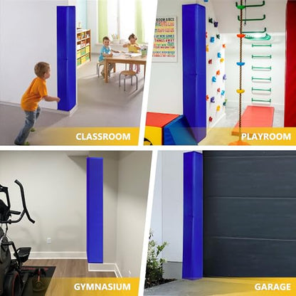 Wall Corner Guards & Edge Protector (5FT TALL 6in SIDES / Blue)