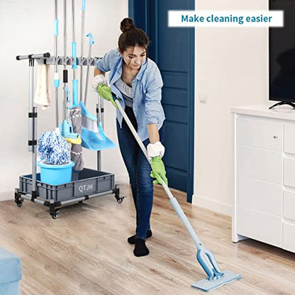 Broom And Mop Holder Put Wet Movable Floor (10slots)