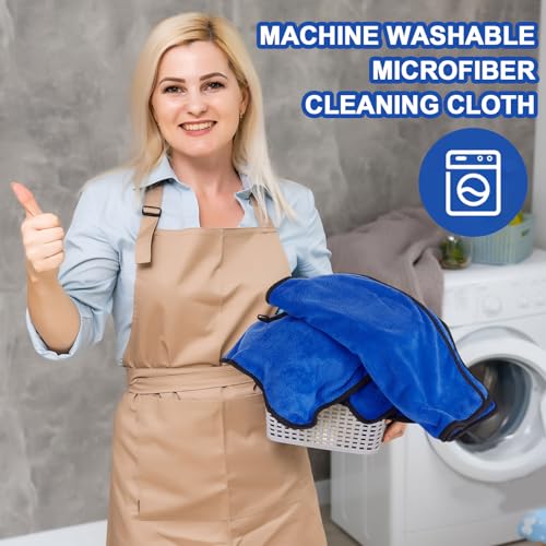 60 Pcs Microfiber Towels Bulk Car Drying Cloth (Blue)