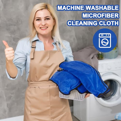 60 Pcs Microfiber Towels Bulk Car Drying Cloth (Blue)