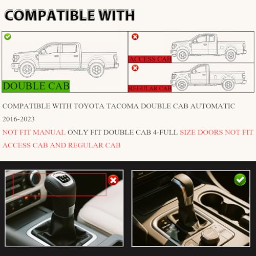 TPE Floor Mats Fit Toyota Tacoma 2016 (16-23|Fit Toyota Tacoma Double Cab|3PCS)