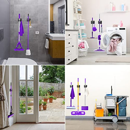 Stainless Steel Broom Holder (Black)