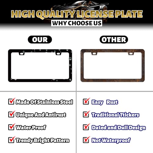Easily Distracted By Birds License Plate Frame Funny License Plate Holder (Funny Easily Distracted By Birds)