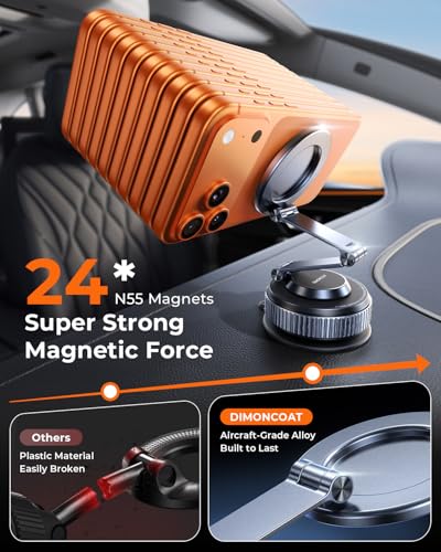 Vacuum Magnetic Car Phone Holder for Magsafe (Black)