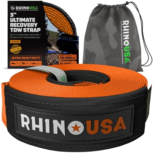 Recovery Tow Strap (Orange / 3in x 20ft)