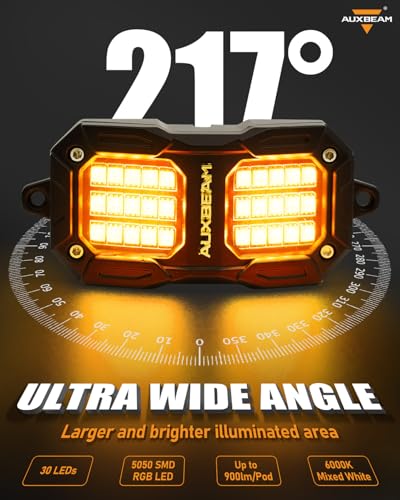 2 Pod RGB LED Rock Lights for Trucks UTV ATV Boat (2 Pods)