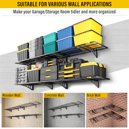 1.64x4ft Adjustable Rail Wall Garage Storage Shelf (1.64x4ft-4pack)