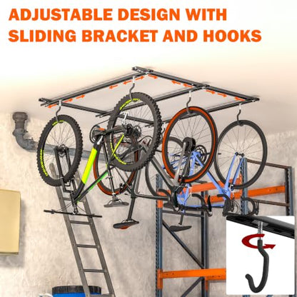 Ceiling Bike Rack for Garage (Adjustable Bracket)