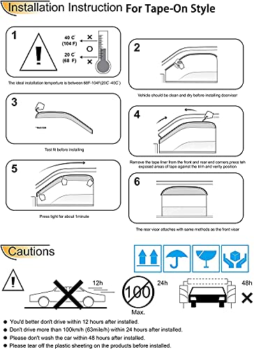 Window Visors Rain Guards for 2002 (02-09 Trailblazer/Envoy)