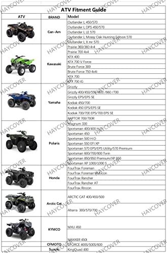 ATV Cover Waterproof for Polaris Sportsman Yamaha Grizzly Honda FourTrax Kawasaki KFX Wheel Car with Air Vents Reflective Strips and Buckle Straps Length up to 83 inches (XL:83*48*45 Inch / Black)