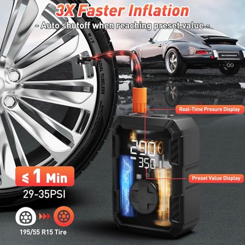 Tire Pump for Bike and Car (Dark-black)
