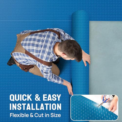 7.5 x 17 FT Garage Floor Mat (7.5'x17' / Blue)