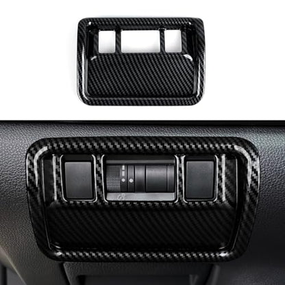 Car ABS Headlight Switch Button Trim Carbon Fiber Decal Interior Only for 2025 2026 Subaru Forester (Headlight Switch Decal)