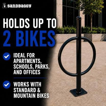 Commercial 2 Bike Rack (Post and Ring - 2 Bike Capacity)