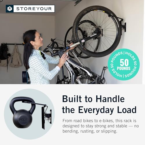 Swivel Bike Wall Mount (BLACK / 4 Pack Heavy Duty Swivel Bike Rack | Holds 50lbs)