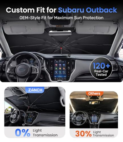 Windshield Sun Shade Umbrella Snug Fit for Subaru Outback 2000 (Subaru Outback 2000-2026)