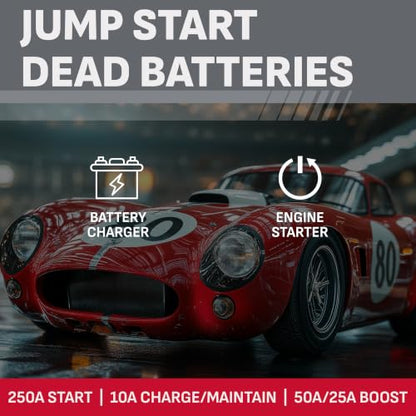 Wheeled 6 12V 250A Car Battery Starter (250 Amp)