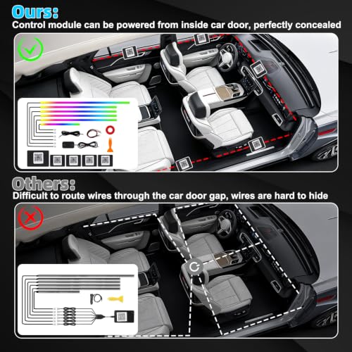 Dreamcolor Acrylic Interior Car LED Strip Lights