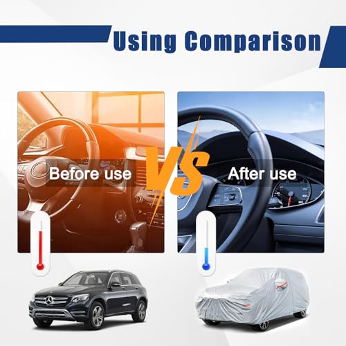 6 Layers Waterproof SUV Car Cover for Subaru Ascent 2018 (LM-Silver / 80. Custom Fit Subaru Ascent)