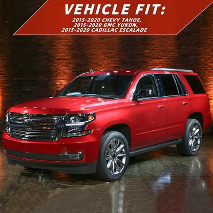 in Channel Rain Guards Fit for 2015 (Fit for 2015-2020 Tahoe/Yukon/Escalade)