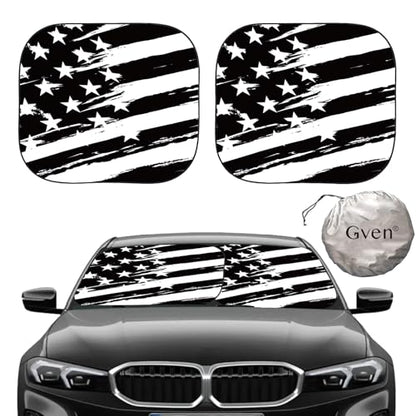 Windshield Sun Shade for Car 2 (US Flag / Medium)