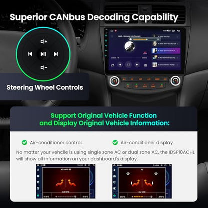 10.1" Android Car Stereo for Honda Accord 7th 2003 (2+64GB)