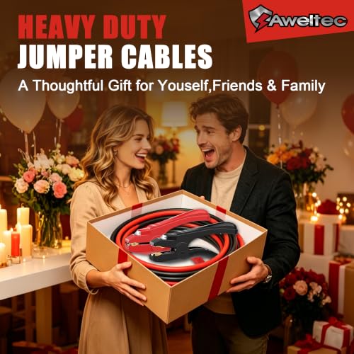 6 Gauge 16 Feet Jumper Cables with LED Light (6 Gauge 16 feet (LED))