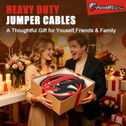 6 Gauge 16 Feet Jumper Cables with LED Light (6 Gauge 16 feet (LED))