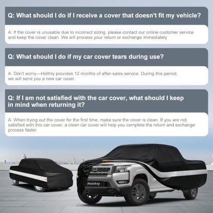 10 Layers Truck Cover Waterproof All Weather Custom Fit Nissan Frontier (Black Gray / Custom Fit for Nissan Frontier)