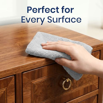 Microfiber Cleaning Cloth Roll (75 Count (Pack of 1) / Grey)