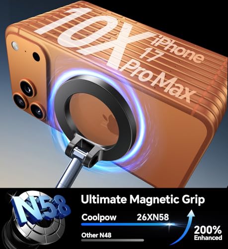 Newest Vacuum Magnetic Phone Holder for Car Phone Holder Mount【Movable Vacuum Suction】Magsafe Car Mount Cell Phone Holders for Your Car Accessories for Women Men for iPhone 17 16 (Carbon Fiber)