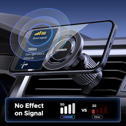 Car Phone Mount for Magsafe Air Vent Car Mount Magnetic Phone Holder Compatible with iPhone 17 16 15 14 13 12 Pro Max (Black)