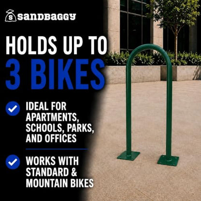 U Shaped Bike Rack (Green)