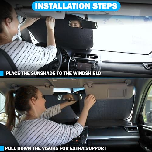Car Windshield Sun Shade Foldable (Medium)