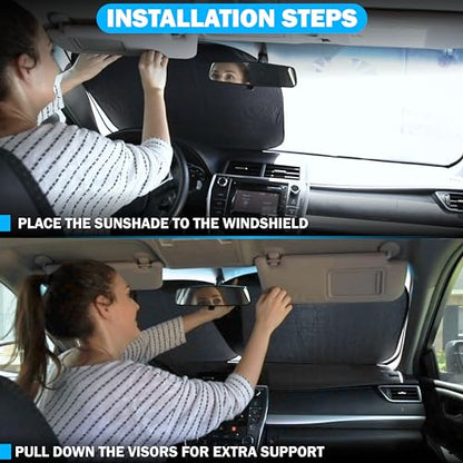 Car Windshield Sun Shade Foldable (Medium)
