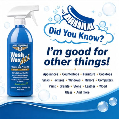 Wash Wax ALL Waterless Car Wash RV Boat Spray Detailer (128 Fl Oz (Pack of 1))