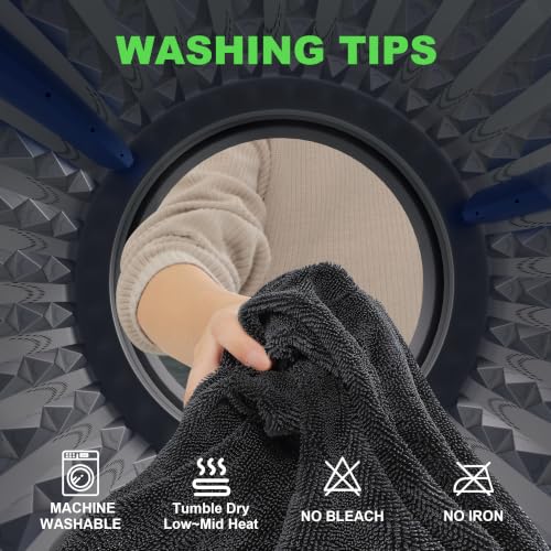 Car Drying Towels (New Car Towels - Dark Grey / 35.4" x 23.6" - 1pcs)