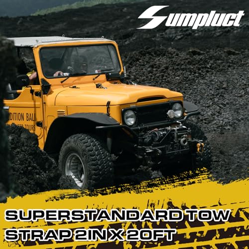 Heavy Duty Recovery Tow Straps 2"x20' 36580lb Break Strength