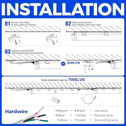 T5 LED Shop Light 2FT (6500k Super Bright White / 2 Feet)